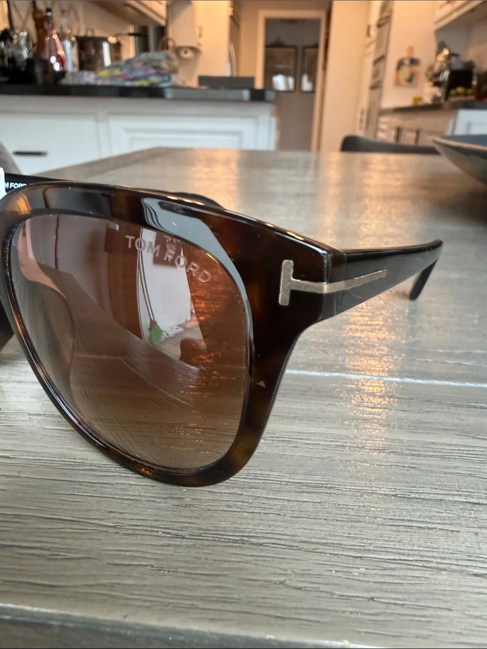 Tom Ford Women's Tortoiseshell Sunglasses with Brown Gradient Lenses